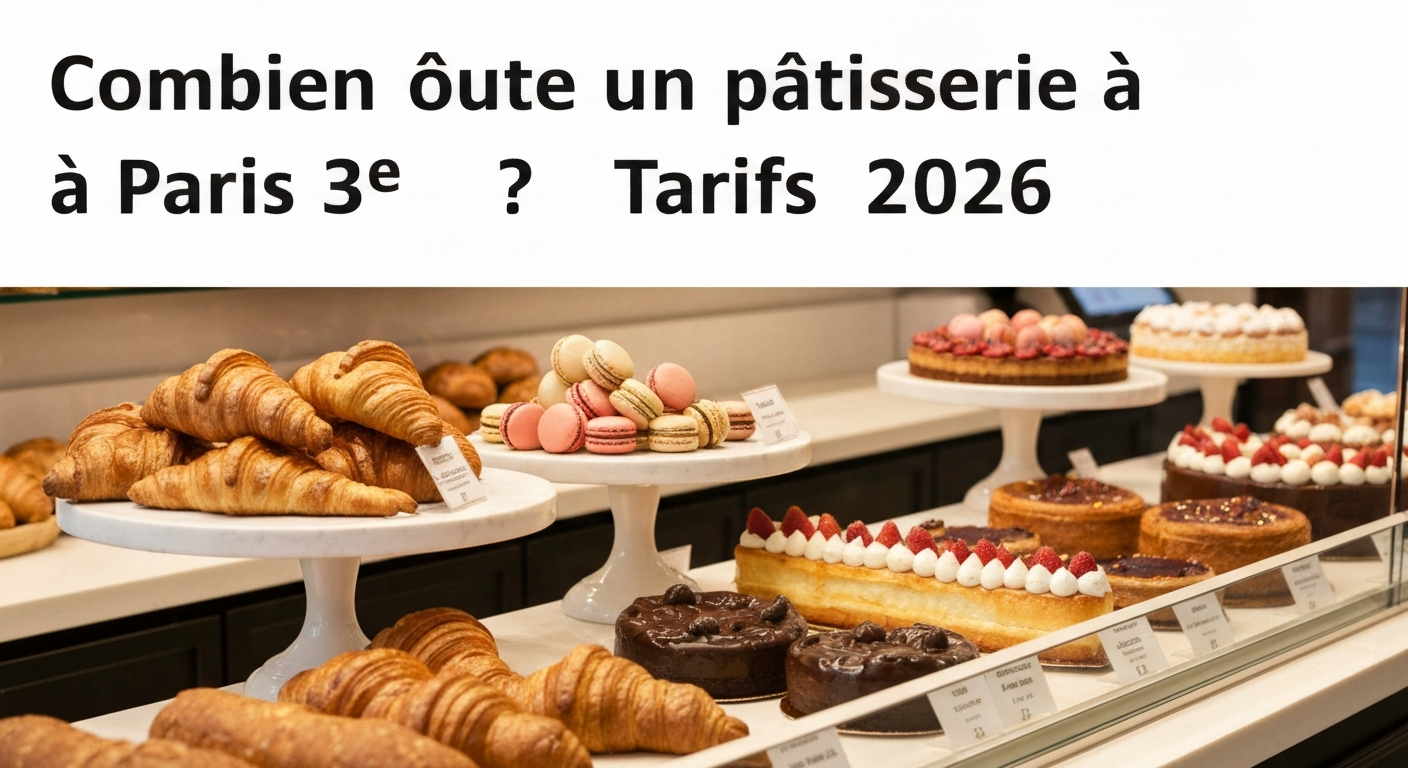Combien coûte un patisserie à Paris 3e ? Tarifs 2026