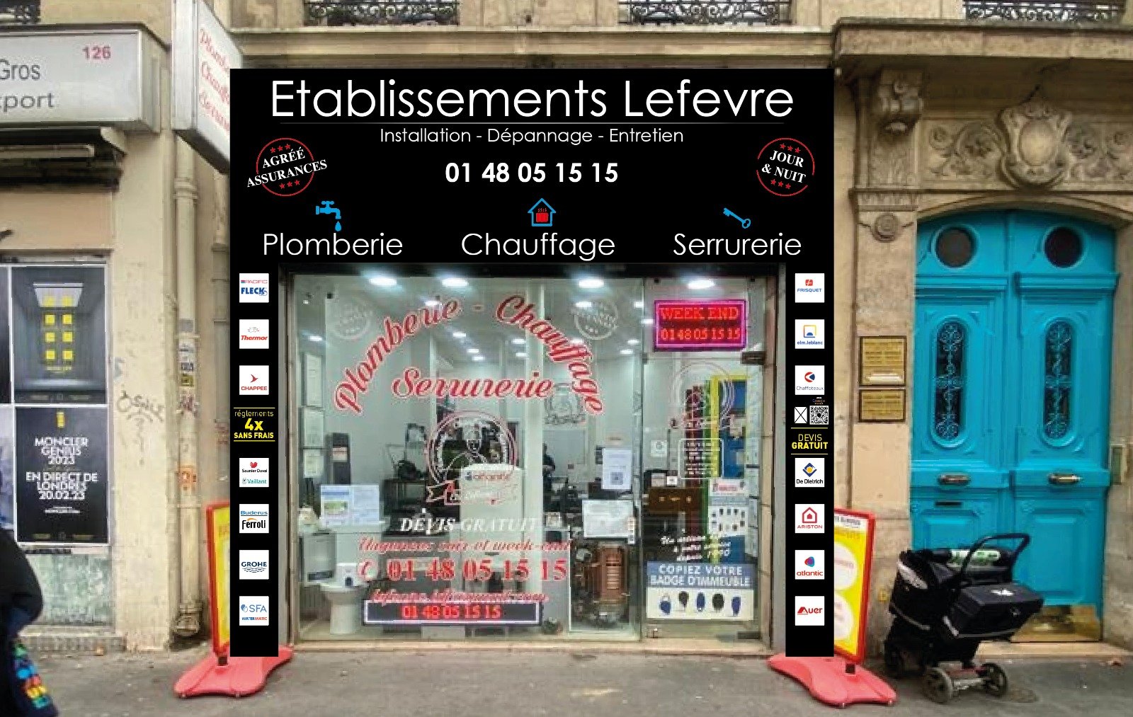 Photo Etablissement Lefevre Paris 11 : Plomberie dégorgement Chauffage Serrurerie